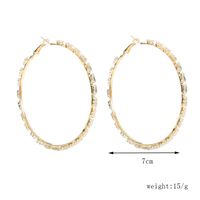 Exaggerated Large Round Zircon Earrings Earrings Fashion Women's Diamond Hoop Earrings sku image 5