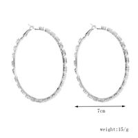 Exaggerated Large Round Zircon Earrings Earrings Fashion Women's Diamond Hoop Earrings sku image 6