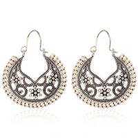 Retro National Style Hollow Carved Earrings Fashion Woven Earrings sku image 1