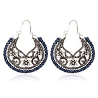 Retro National Style Hollow Carved Earrings Fashion Woven Earrings sku image 3