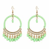 Large Ring Earrings Tassel Earrings Winding Cloth Chain Exaggerated Earrings Jewelry sku image 2