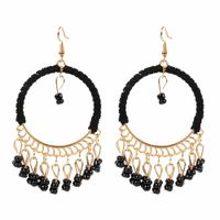 Large Ring Earrings Tassel Earrings Winding Cloth Chain Exaggerated Earrings Jewelry sku image 3