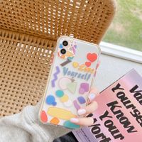 Phonecase For Iphone 11pro Xs Two-color Anti-fall Painted Mobile Phone Case Wholesale Nihaojewelry sku image 1