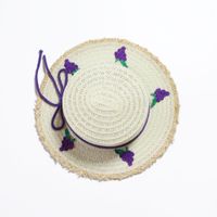 Children's Sun Hat Straw Hat Fruit Hat Summer Big Flat Top Sun Hat Wholesale Nihaojewelry sku image 1
