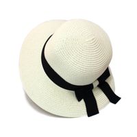 Straw Hat Sun Hat Bowknot Straw Hat Summer Sunscreen Hat Cool Hat Wholesale Nihaojewelry sku image 2
