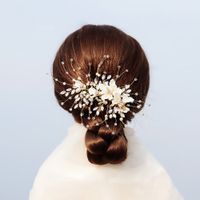 Acryl Blumen Hand Gefertigte Haarnadel Perle Kristall High-end Haarschmuck Braut Toast Kleid Teller Haar Kopf Schmuck main image 3