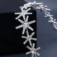 Koreanische Tägliche Kopf Bedeckungen Einfache Sterne Streamer Voll Diamant Haar Gürtel Ins Leichte Luxus-promi-strass Stirnband Brautjungfer Haarschmuck main image 4