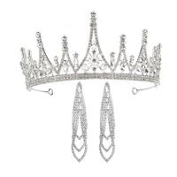 Bridal Crown Earrings Suit Temperament Ladies Dress Accessories Iceberg Shape Birthday Cake Crown Wholesale Nihaojewelry main image 1