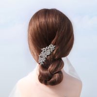 New Wedding Hair Accessories Simple Alloy Hair Comb Personality Butterfly Rhinestone Insert Comb Banquet Head Jewelry  Wholesale Nihaojewelry main image 4