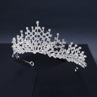 High Set Head Jewelry Crystal Hair Band Bride Wedding Dress Crown Stage Performance Hair Accessories Wholesale Nihaojewelry main image 4
