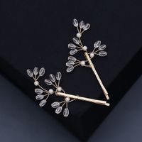 Girl Pearl Hairpin Headdress New Word Clip Korean Retro Elegant Adult Side Clip Liu Hai Hairpin Wholesale Nihaojewelry main image 5