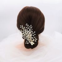 Wedding Jewelry New Products Handmade Hairpin Pearl Duckbill Edge Clip Bride Headdress  Wholesale Nihaojewelry main image 2