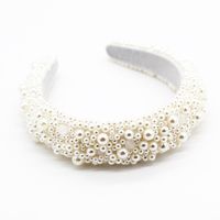 New Fashion Sponge Pearl Hand-sewn Headband Personality Simple Temperament Dance Show Catwalk Hair Accessories Ladies Gift Headband Wholesale Nihaojewelry main image 3