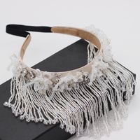 Fashion Temperament Retro Gorgeous Crystal Tassel Beaded Headdress Headband Ladies Street Shooting Prom Hair Accessories Wholesale Nihaojewelry main image 3