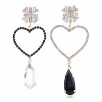 Fashion Alloy Diamond Earrings New Trend Retro Love Earrings Wholesale Nihaojewelry main image 5