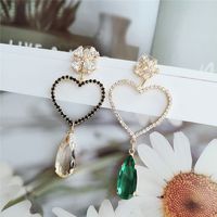 أزياء سبائك الماس أقراط جديد الاتجاه الرجعية الحب الأقراط الجملة Nihaojewelry main image 4