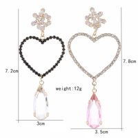 أزياء سبائك الماس أقراط جديد الاتجاه الرجعية الحب الأقراط الجملة Nihaojewelry main image 3