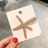 Simple Metal Starfish Duckbill Clip Hair Clip Korean Headdress Girl Bangs Clip Side Clip Hairpin  Wholesale Nihaojewelry sku image 1