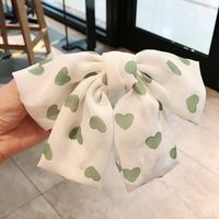 Korean Big Bow Hairpin Chiffon Love Top Clip Fabric Spring Ponytail Headdress  Wholesale Nihaojewelry sku image 5