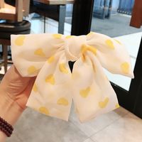 Korean Big Bow Hairpin Chiffon Love Top Clip Fabric Spring Ponytail Headdress  Wholesale Nihaojewelry sku image 6