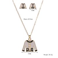 Personalized Oil Drop Earrings Jewelry Set Korean Classic Niche Popular Clavicle Chain Ladies Wind Necklace Wholesale Nihaojewelry sku image 1