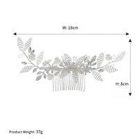 Design Wedding Hair Accessories Heavy Industry Woven High-end Bridal Jewelry Crystal Rice Beads Plug Comb Hair Comb  Wholesale Nihaojewelry sku image 1