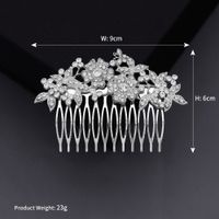New Wedding Hair Accessories Simple Alloy Hair Comb Personality Butterfly Rhinestone Insert Comb Banquet Head Jewelry  Wholesale Nihaojewelry sku image 1