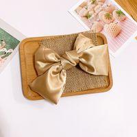Gentle Spring Color  Temperament Satin Bow Hairpin French Top Clip Hairpin Back Head Clip Hair Accessories  Wholesale Nihaojewelry sku image 1