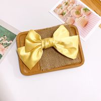 Gentle Spring Color  Temperament Satin Bow Hairpin French Top Clip Hairpin Back Head Clip Hair Accessories  Wholesale Nihaojewelry sku image 2