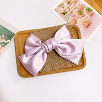Gentle Spring Color  Temperament Satin Bow Hairpin French Top Clip Hairpin Back Head Clip Hair Accessories  Wholesale Nihaojewelry sku image 3