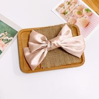 Gentle Spring Color  Temperament Satin Bow Hairpin French Top Clip Hairpin Back Head Clip Hair Accessories  Wholesale Nihaojewelry sku image 4
