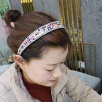 Koreanische Version Von Strass Rutsch Festem Stirnband Stirnband All-match Voll Diamant Kristall Stirnband Haarkarte Neue Einfache Mode Haarschmuck Frauen main image 1