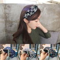 Korean Headband Fashion High-end Fabric Hairpin Wide-brimmed Simple Cashew Printed Headband Hair Ladies Accessories Wholesale Nihaojewelry main image 2