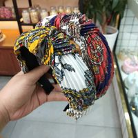 New Cashew Fold Knotted Headband Wide-brimmed Fabric Simple Celebrity Style Hairpin High-end Hot Hair Accessories Wholesale Nihaojewelry main image 5