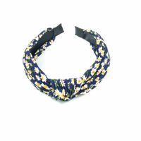 Explosions Wide-brimmed Pleated Knotted Headband High-end Fabric Small Floral Pressure Hairpin Carson Crimped Headband Wholesale Nihaojewelry main image 6