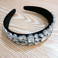 Modèles D'explosion Strass Plat Bandeau Haut De Gamme De Luxe Super Flash En Épingle À Cheveux Baroque Vente Chaude Pression Bandeau En Gros Nihaojewelry main image 3