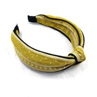 Korean Fashion Simple High-end Fabric Dashed Knotted Headband Retro Double-layer Printing Hairpin Fashion Pressure Hair Headband  Wholesale Nihaojewelry main image 6