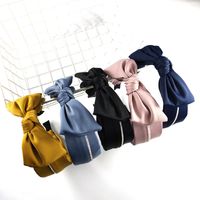Korean Fashion Wide-brimmed High-end Rabbit Ear Hairband Simple And Exquisite Colored Diamond Hairpin Hairpin Fashion Bow Knot Wholesale Nihaojewelry main image 5