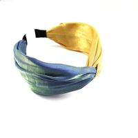 Korean Fashion New Hit Color Cross Hairband Solid Color High-end Bright Silk Fabric Hairpin Fashion Headband Wholesale Nihaojewelry main image 6