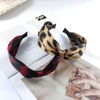 Neues Stoff Leoparden Muster Bowknot Stirnband Koreanisches Temperament Mit Zahn Haarnadel Mode Einfache Haarschmuck Frauen main image 4