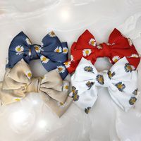 Korean Fashion Section Small Daisy Hair Clip High-end Fabric Simple Hairpin Super Fairy Bowknot Clip Hair Accessories Wholesale Nihaojewelry main image 5