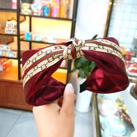 Korean Fashion Wide-brimmed Gold Wire Forged Knotted Headband Solid Color Fabric Twisted Hairpin High-end Boutique Adult Hair Accessories Ladies Wholesale Nihaojewelry sku image 6