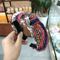 New Cashew Fold Knotted Headband Wide-brimmed Fabric Simple Celebrity Style Hairpin High-end Hot Hair Accessories Wholesale Nihaojewelry sku image 1