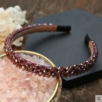 South Korea's Headband New High-end Crystal Hair Hoop Handmade Winding Hair Headband Fashion Hair Accessories Ladies Wholesale Nihaojewelry sku image 3