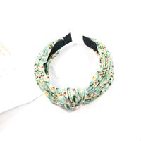 Explosions Wide-brimmed Pleated Knotted Headband High-end Fabric Small Floral Pressure Hairpin Carson Crimped Headband Wholesale Nihaojewelry sku image 2