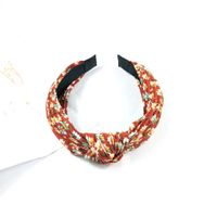 Explosions Wide-brimmed Pleated Knotted Headband High-end Fabric Small Floral Pressure Hairpin Carson Crimped Headband Wholesale Nihaojewelry sku image 4