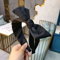 Korean Fashion Wide-brimmed High-end Rabbit Ear Hairband Simple And Exquisite Colored Diamond Hairpin Hairpin Fashion Bow Knot Wholesale Nihaojewelry sku image 3