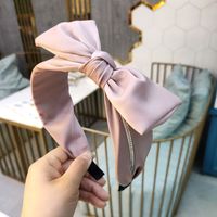 Korean Fashion Wide-brimmed High-end Rabbit Ear Hairband Simple And Exquisite Colored Diamond Hairpin Hairpin Fashion Bow Knot Wholesale Nihaojewelry sku image 5