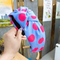 Korean Fashion New Wide-brimmed Retro Wave Knotted Headband Candy Color High-end Hair Accessories Wild Face Wash Hair Headband Wholesale Nihaojewelry sku image 5