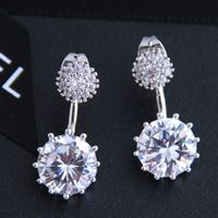 Exquisite Korean Fashion Sweet Shining Zircon Personality Earrings Wholesale Nihaojewelry sku image 1
